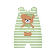 Macacão Para Bebê Menina Regata Curta Ref 1000465