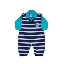 Macacão para bebê menino estilo jardineira manga curta