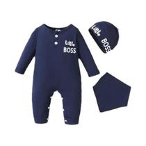 Macacão Para Bebê Menino Recém-Nascido Com Mangas Longas E Estampa De Letras, Chapéu, Moda Diária, Macacão Para Bebê Menino Recém-Nascido Com Mangas Longas E Estampa De Letras, Chapéu, Moda Diária,