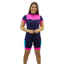 Macacão para ciclismo com forro de shorts manga curta Macacão para ciclismo com forro de shorts manga curta