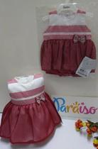 Macacao Paraiso Banho De Sol Bebe Menina Finta Vestido 7486 Macacao Paraiso Banho De Sol Bebe Menina Finta Vestido 7486