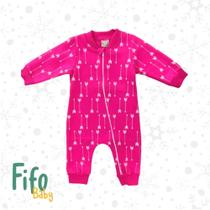 Macacão peluciado rosa flechas