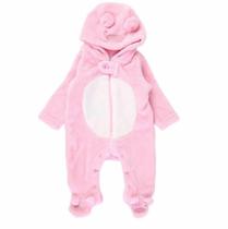Macacão Peludinhos Urso Bebê Tip Top Cor:RosaTamanho:M Macacão Peludinhos Urso Bebê Tip Top Cor:RosaTamanho:M