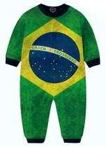 Macacão Pijama Bandeira Brasil infantil tip top Horizontal