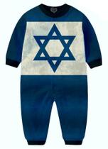 Macacão Pijama Bandeira Israel infantil tip top