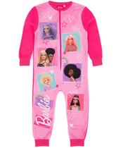 Macacão Pijama Barbie para Meninas (3 a 10 anos) - Fleece Rosa Macacão Pijama Barbie para Meninas (3 a 10 anos) - Fleece Rosa