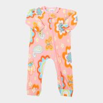 Macacão Pijama Bebê Candy Kids Soft Fleece Manga Longa Feminino