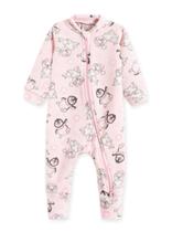 Macacão Pijama Bebê e Infantil Soft Pingo Lelê Pinguim Rosa