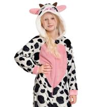 Macacão Pijama c/Capuz e Ziper Infantil Vaquinha de Pelinhos Coleção Inverno 01303 Macacão Pijama c/Capuz e Ziper Infantil Vaquinha de Pelinhos Coleção Inverno 01303