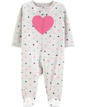 Macacão Pijama Bebê com Touca 2 peças - Milk - Carter's