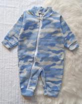 Macacão pijama de soft estampado com zíper para bebê - Adoleta Kids