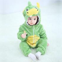 Macacão Pijama Infantil de Bebê Frio Inverno Fantasia Urso Ursinho Dino Dinossauro Verde Macacão Pijama Infantil de Bebê Frio Inverno Fantasia Urso Ursinho Dino Dinossauro Verde