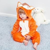 Macacão Pijama Infantil de Bebê Frio Inverno Fantasia Urso Ursinho Raposa Laranja Macacão Pijama Infantil de Bebê Frio Inverno Fantasia Urso Ursinho Raposa Laranja