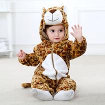 Macacão Pijama Infantil de Bebê Frio Inverno Fantasia Urso Ursinho Tigre Onça Leopardo