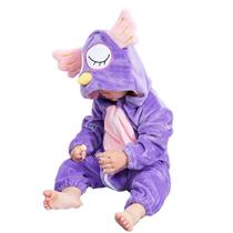 Macacão Pijama Infantil de Bebê Frio Inverno Fantasia Urso Ursinho Unicórnio Roxo Macacão Pijama Infantil de Bebê Frio Inverno Fantasia Urso Ursinho Unicórnio Roxo