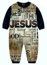 Macacão Pijama Jesus Gospel Criativa infantil Tip Top AM Macacão Pijama Jesus Gospel Criativa infantil Tip Top AM