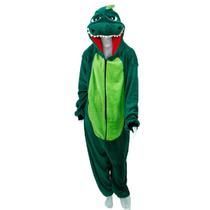Macacao Pijama Kigurumi Infantil Dinossauro Inverno Cosplay