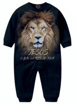 Macacão Pijama Leão de Judá infantil Jesus Gospel tip top JD