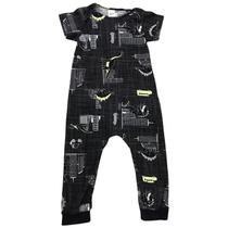 Macacao pijama masculino dinossauro tam 3 erf- 12056 preto