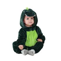 Macacão Pijama Menino De Dinossauro Dino Com Capuz 4 Anos