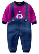 Macacão Pijama Peach infantil Super Mario tip top