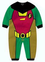 Macacão Pijama Robin infantil Batman Herois Titans Moletom Macacão Pijama Robin infantil Batman Herois Titans Moletom