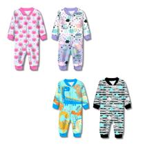 Macacão Pijama Soft Bebê Infantil Menino e Menina Inverno