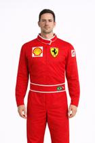 Macacão Piloto Ferrari fantasia adulto Macacão Piloto Ferrari fantasia adulto