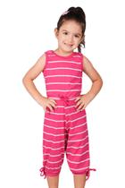 Macacão Pink Listrado - Big Bless Macacão Pink Listrado - Big Bless