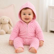 Macacão Pipoquinha Para Bebê Menina Menino Soft Quentinho Frio Inverno Macacão Pipoquinha Para Bebê Menina Menino Soft Quentinho Frio Inverno