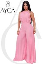 Macacão Plissado para festas, casamentos e formaturas tem bojo e elastex ajustavel no corpo