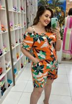 Macacão plus size estampado