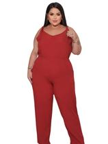 Macacão Plus Size Feminino Elegante Alfaiataria