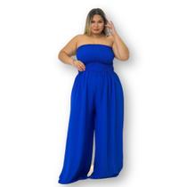 Macacão Plus Size Feminino Pantalona sem alça 0646