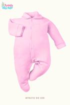 Macacão Plush Bebê Longo com Pézinho