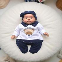 Macacão Plush Bebê Menino Bryan Marinheirinho 02 peças Macacão Plush Bebê Menino Bryan Marinheirinho 02 peças