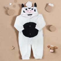 Macacão Plush com Capuz Bordado de Bichinho - Conforto, Fofura e Estilo para Bebê