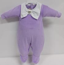 Macacão Plush Luxo Bebê Menina Inverno Lessa Kids Rf B9063 Macacão Plush Luxo Bebê Menina Inverno Lessa Kids Rf B9063