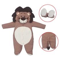 Macacão Plush Pele Fleece Leão Unissex Inverno Upi Uli - P Macacão Plush Pele Fleece Leão Unissex Inverno Upi Uli - P