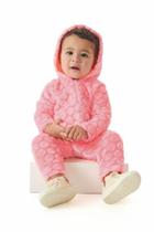 Macacão Poliester com Capuz Menina Inverno Up Baby Poá