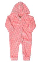 Macacão Poliester com Capuz Menina Inverno Up Baby Poá Macacão Poliester com Capuz Menina Inverno Up Baby Poá