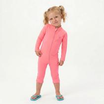 Macacão Praia Bebê e Infantil Proteção UV 50+ Coral Neon UV.LINE Macacão Praia Bebê e Infantil Proteção UV 50+ Coral Neon UV.LINE