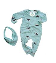 Macacão Pressão Raposa Verde + Bandana Tam.2