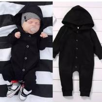 Macacão Preto Manga longa bebê Macacão Preto Manga longa bebê