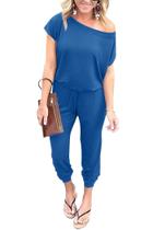 Macacão PRETTYGARDEN Ombro a Ombro Cinza Azul G Macacão PRETTYGARDEN Ombro a Ombro Cinza Azul G