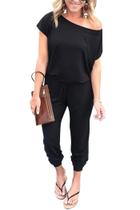 Macacão PRETTYGARDEN Ombro a Ombro Preto 3XL