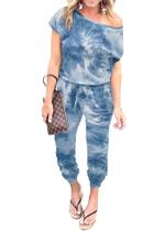 Macacão PRETTYGARDEN Ombro a Ombro Tie Dye Azul XL Macacão PRETTYGARDEN Ombro a Ombro Tie Dye Azul XL