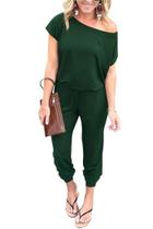 Macacão PRETTYGARDEN Ombro a Ombro Verde Escuro M Macacão PRETTYGARDEN Ombro a Ombro Verde Escuro M