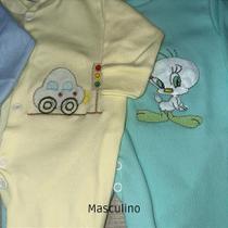 Macacão promocional canelado para bebês - feminino e masculino