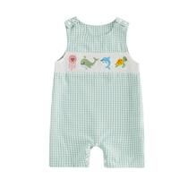 Macacão PUHHAPIEY Baby Boy Summer Bordado Fishing 12-18M Macacão PUHHAPIEY Baby Boy Summer Bordado Fishing 12-18M
